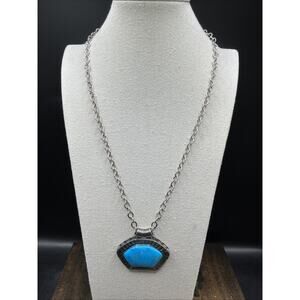 Barse Navajo Pendant Necklace-Turquoise- Bronze-NWT